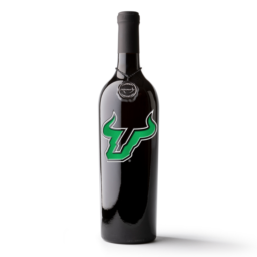 University of South Florida Etched Wine