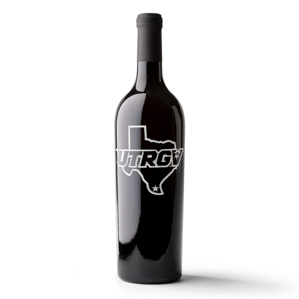 The University of Texas Rio Grande Valley Logo Etched Wine