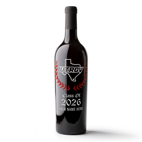 The University of Texas Rio Grande Valley Custom Alumni Etched Wine