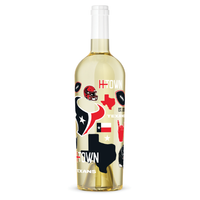 Chardonnay wine bottle from Mano's Wine featuring the Houston Texans team logo and Texan iconography