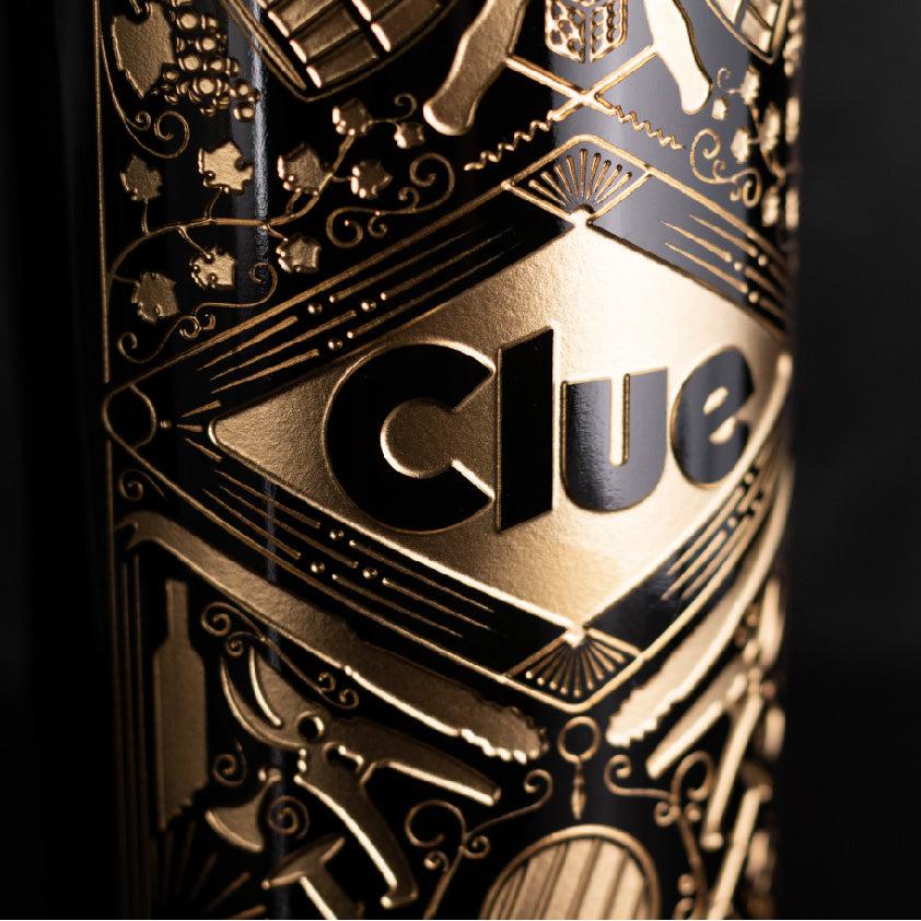 Clue Murder at the Winery Etched Wine Bottle