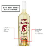 USC Custom Graduate Etched Chardonnay