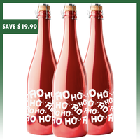 HO HO HO Metallic Red Bubbly Party Pack