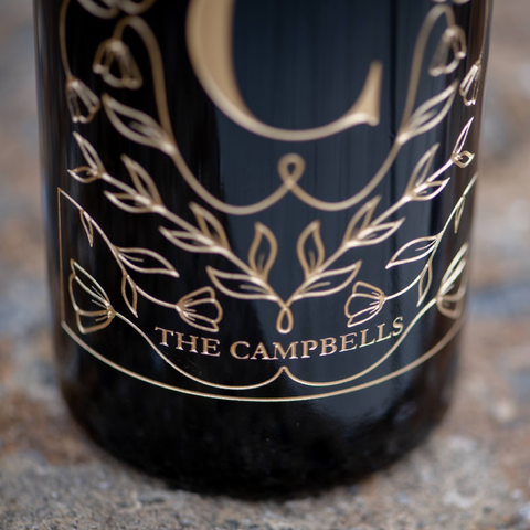 Custom Initial Frame Etched Wine Bottle