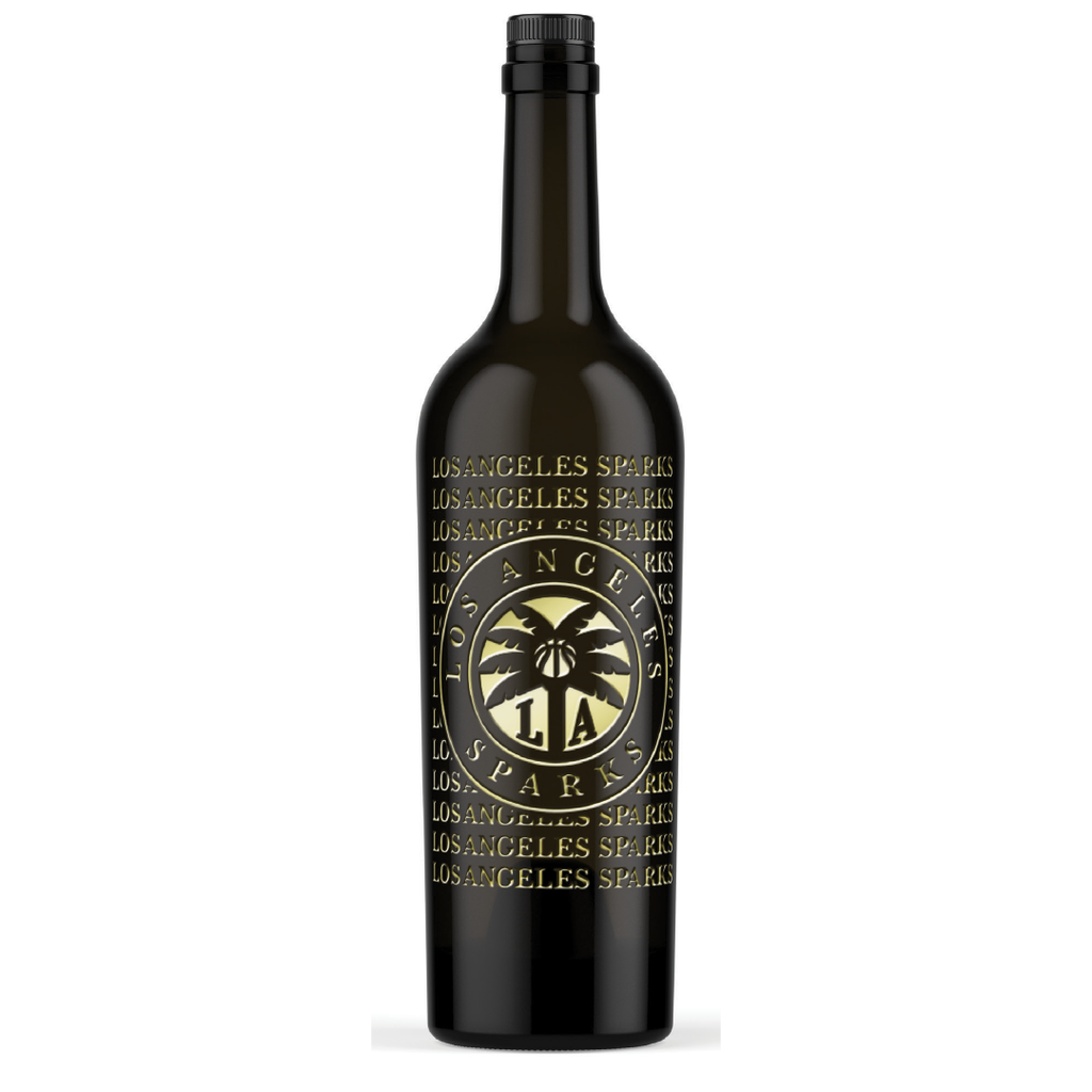 Los Angeles Sparks collectible display wine bottle from Mano's Wine