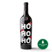 Ho Ho Ho Custom Etched Wine Bottle
