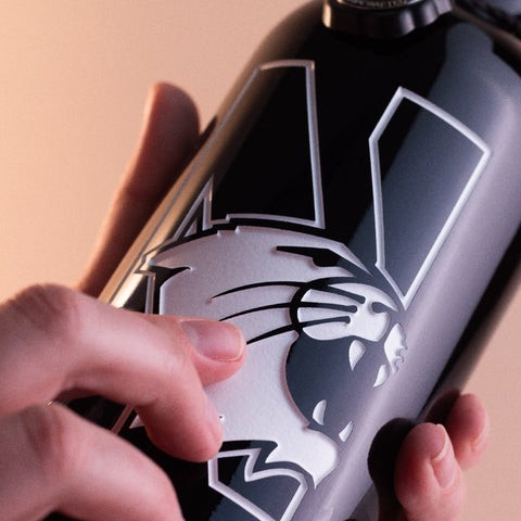 Northwestern University Wildcats Etched Wine