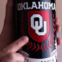 University of Oklahoma Custom Alumni Etched Wine
