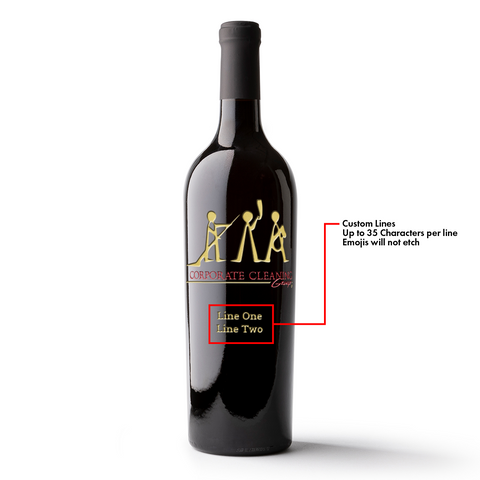 Corporate Cleaning Group Custom Etched Wine