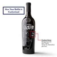 National Lampoons Vacation Custom Name Etched Wine