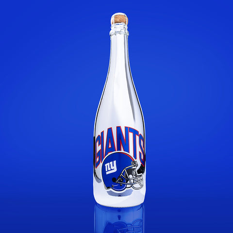 New York Giants Helmet Metallic Silver Bubbly