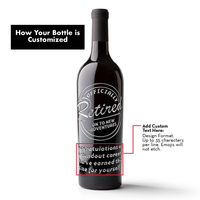 Officially Retired Stamp Custom Etched Wine