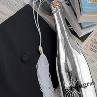 Congrats Metallic Silver Bubbly