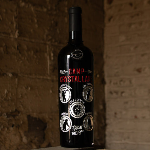 Friday the 13th Camp Activities Etched Wine