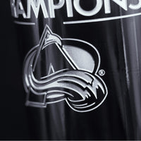 2022 Colorado Avalanche Stanley Cup Champions Logo Etched Wine