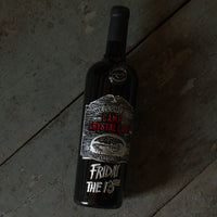 Friday the 13th Camp Crystal Lake Sign Etched Wine