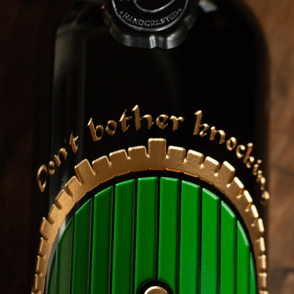 The Lord of the Rings Bag End Door Etched Wine