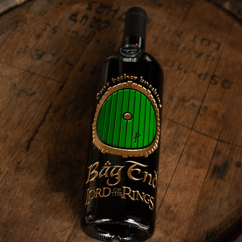 The Lord of the Rings Bag End Door Etched Wine