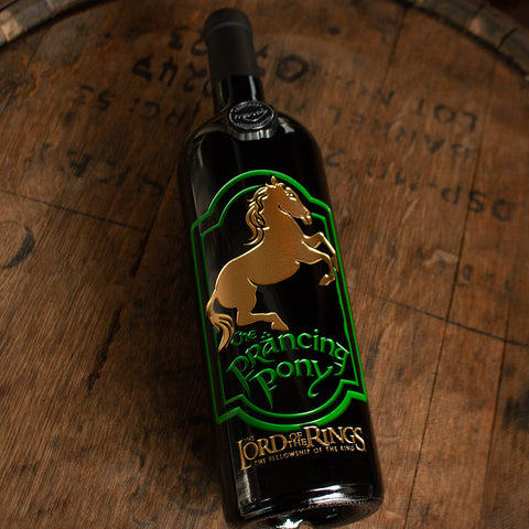 The Lord of the Rings Prancing Pony Etched Wine