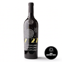 2027 Ball Drop Custom New Years Etched Wine