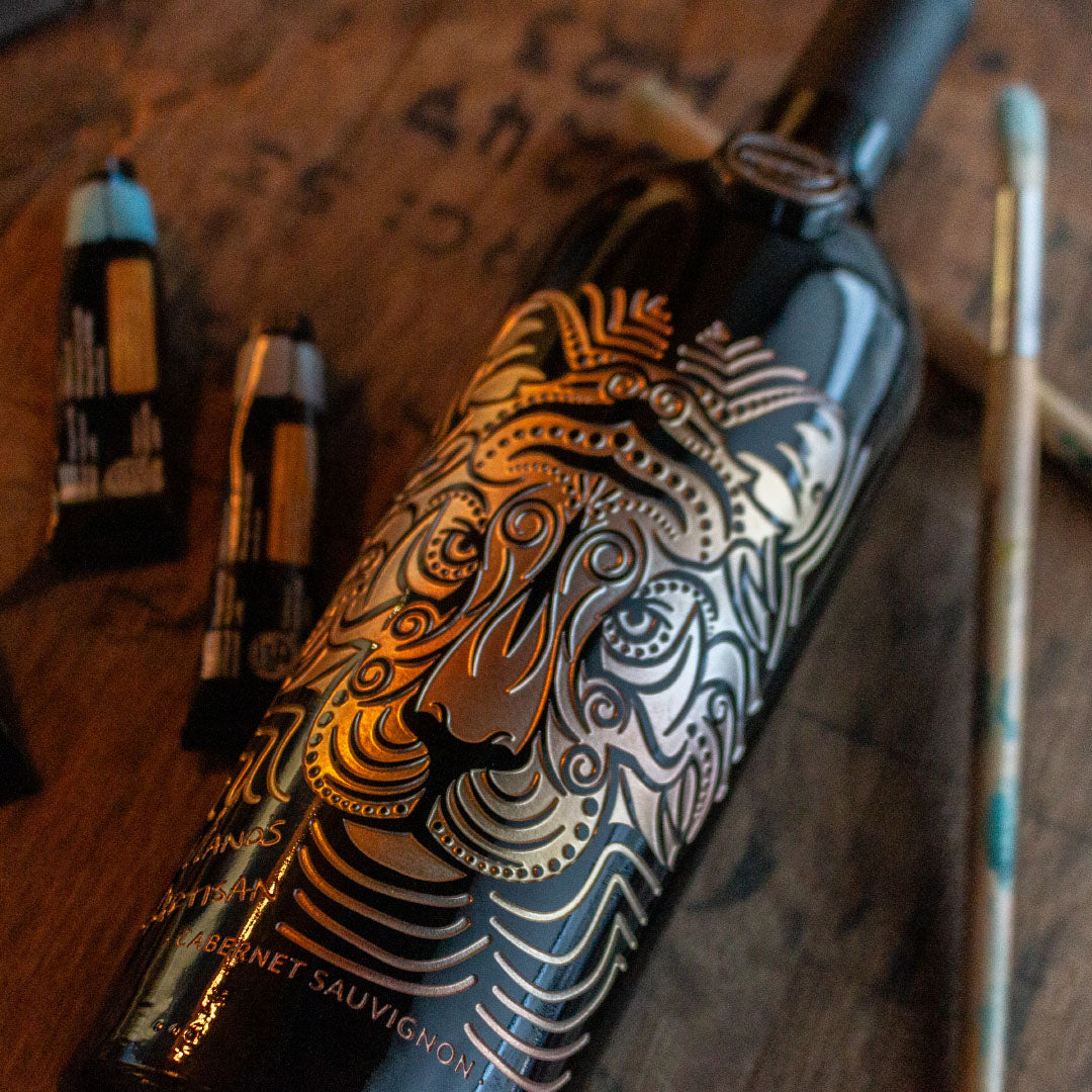 工芸品 Esmaltado a mano 24k 27.5 Mano's Artisan Tiger Cabernet Sauvignon – Mano's Wine