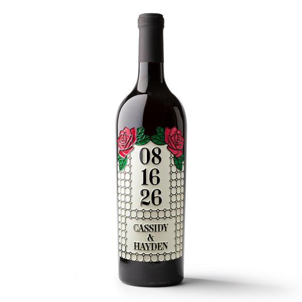 Stained Glass Custom Etched Wine