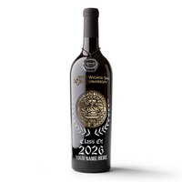 Wichita State University Custom Alumni Etched Wine Bottle