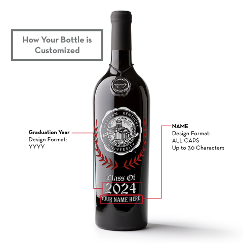 Western Kentucky University Custom Alumni Etched Wine