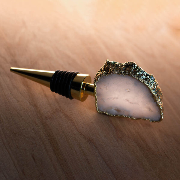White Geode Wine Stopper