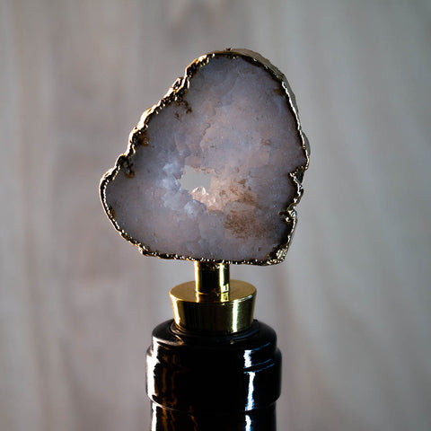 White Geode Wine Stopper