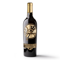 Order New York Yankees Gold Reserve Etched Wine Bottle from Mano's Wine
