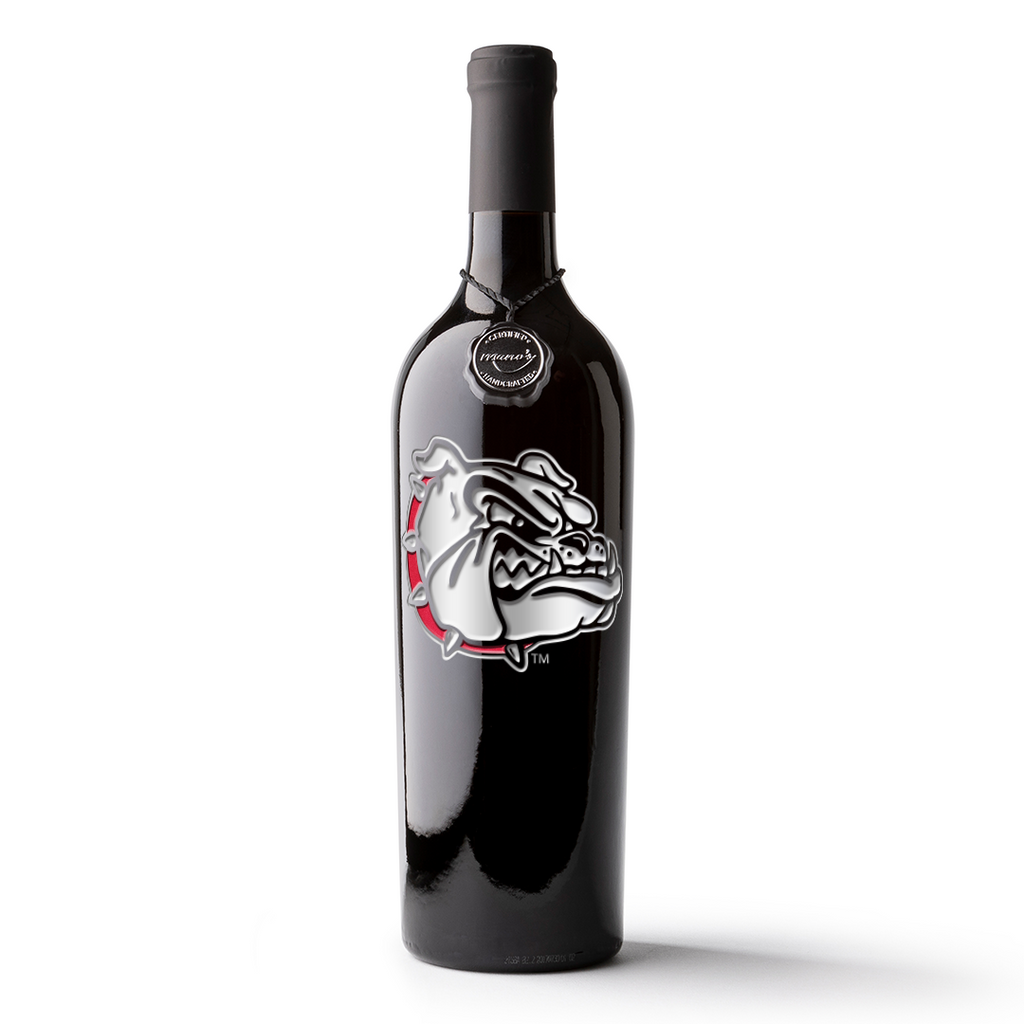 Gonzaga Bulldogs Etched Wine