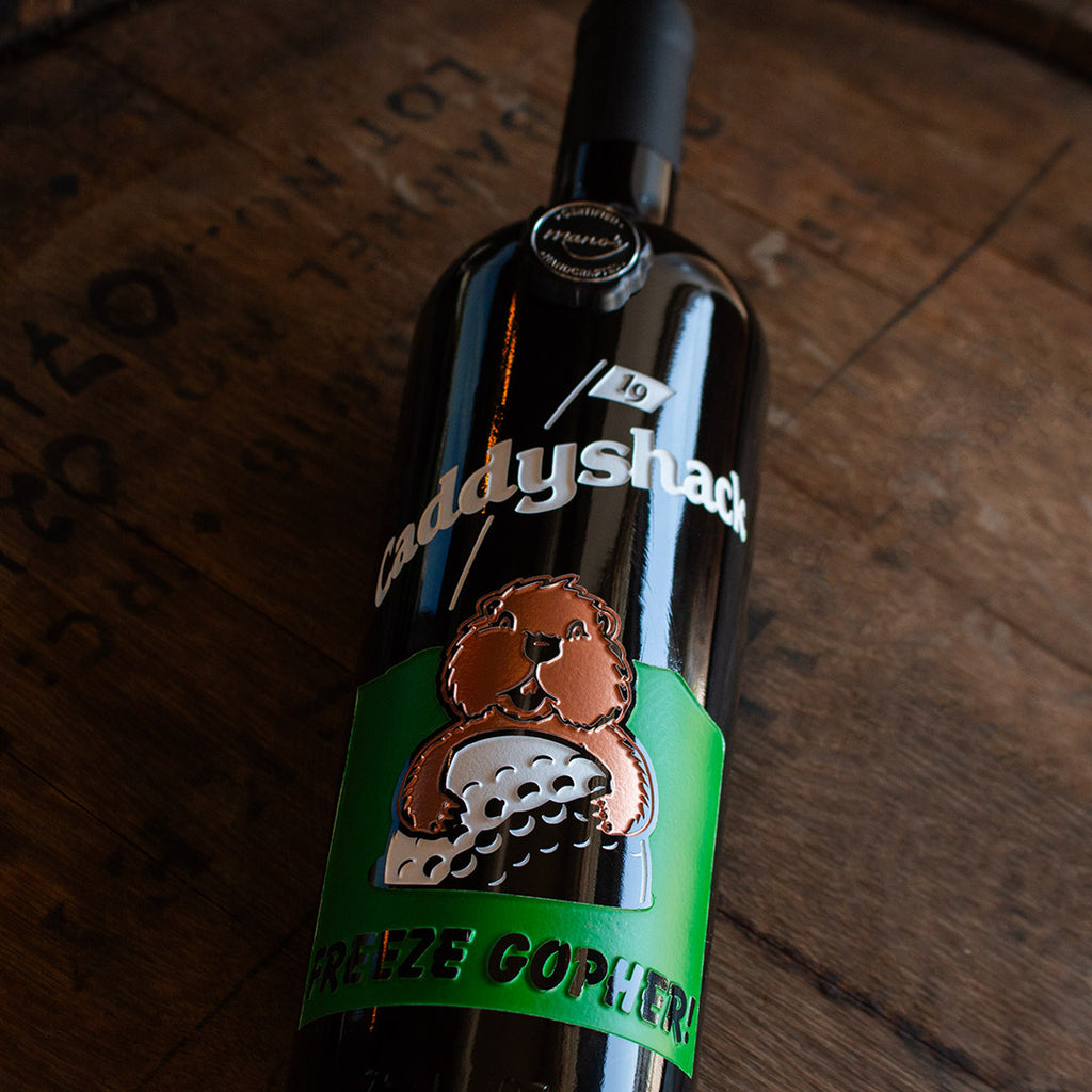Caddyshack Freeze Gopher Etched Wine
