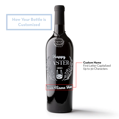 Custom Easter 2024 Etched Wine