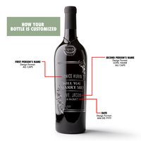 Marry Me Frame Custom Etched Wine Bottle