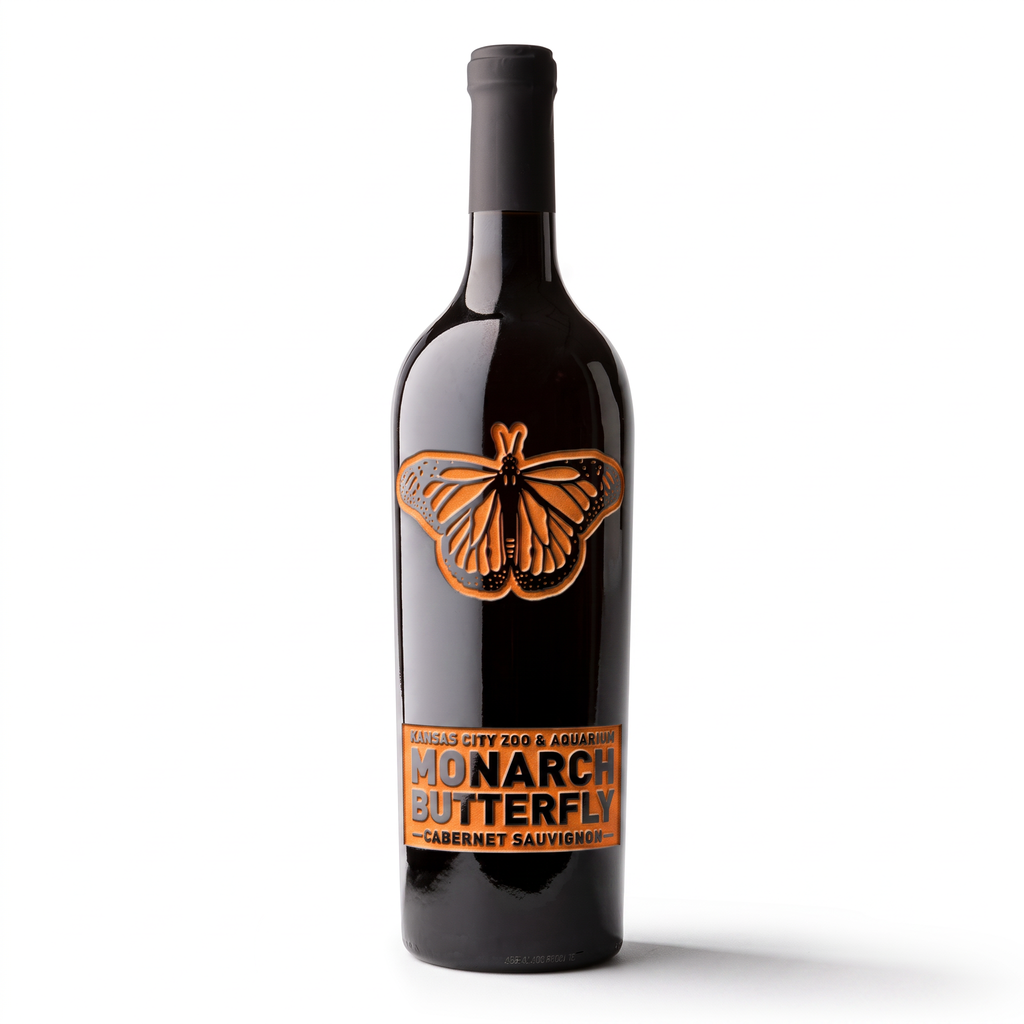 Monarch Butterfly Etched Cabernet Sauvignon