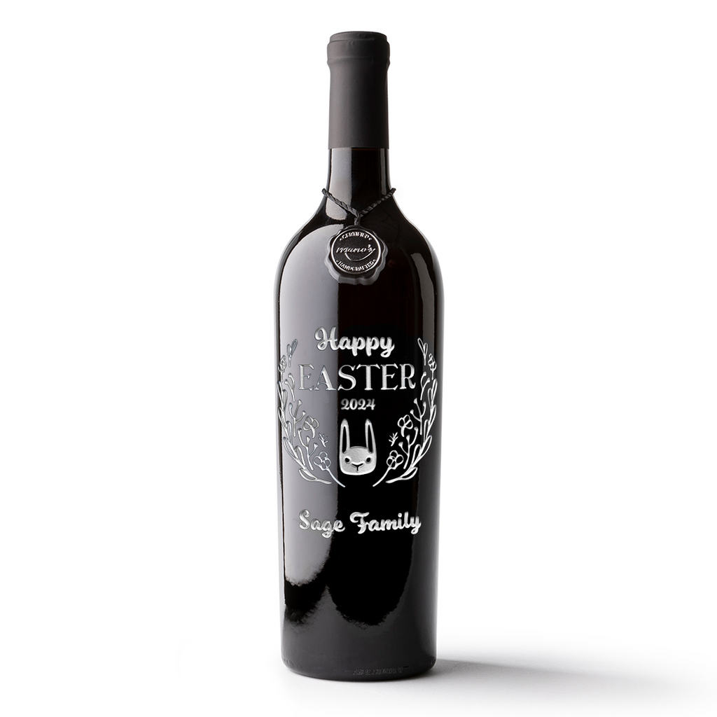 Custom Easter 2024 Etched Wine