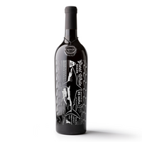 Great White Facts Etched Wine Bottle