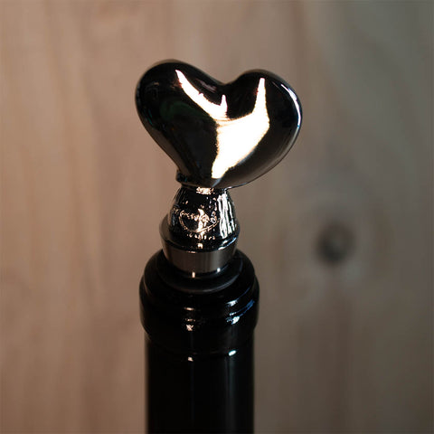 Silver Heart Wine Stopper