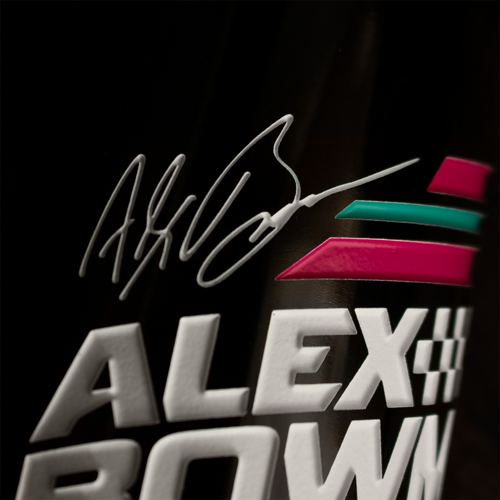 #48 Alex Bowman Race Stripes Etched Wine Bottle