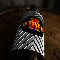 Iowa State University Logo Frame Etched Wine Bottle