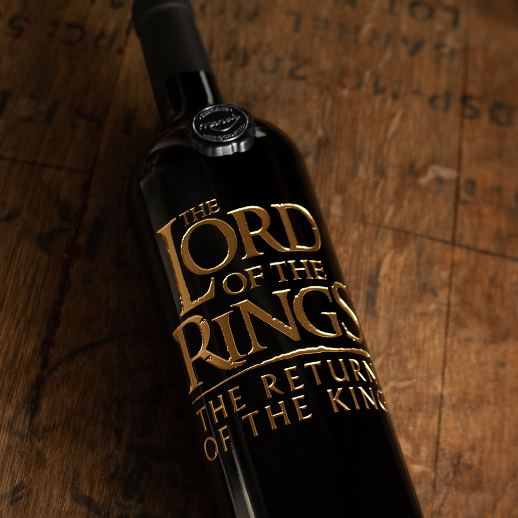 The Lord of the Rings Return of the King Logo Etched Wine