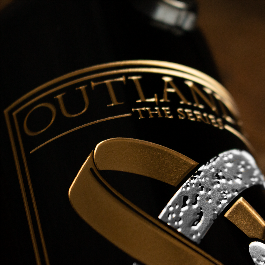 Outlander Wedding Rings Etched Wine Bottle