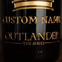 Outlander Sassenach Custom Name Etched Wine Bottle