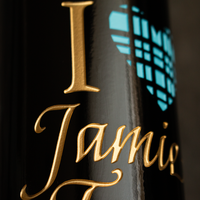 Outlander I heart Jamie Custom Etched Wine Bottle