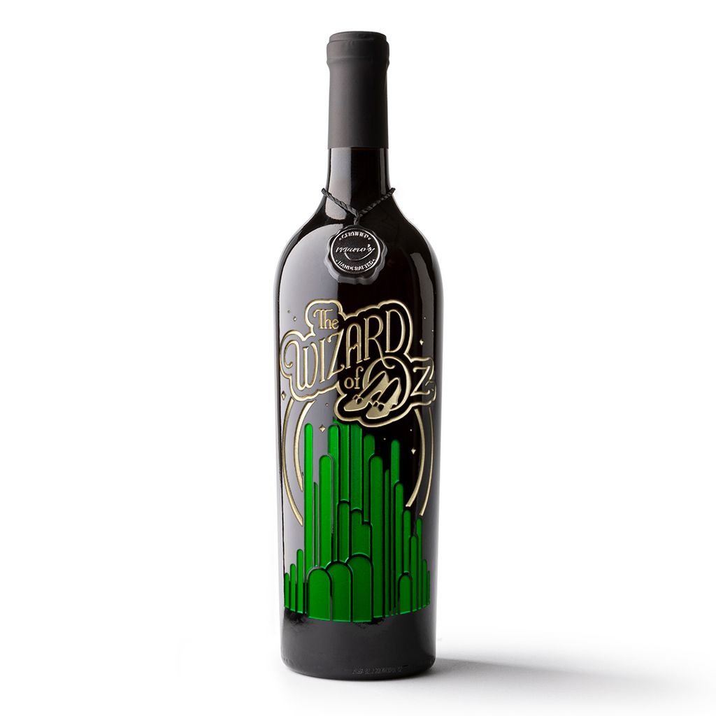 The Wizard of Oz Emerald City Etched Wine