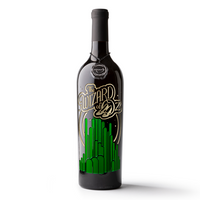 The Wizard of Oz Emerald City Etched Wine