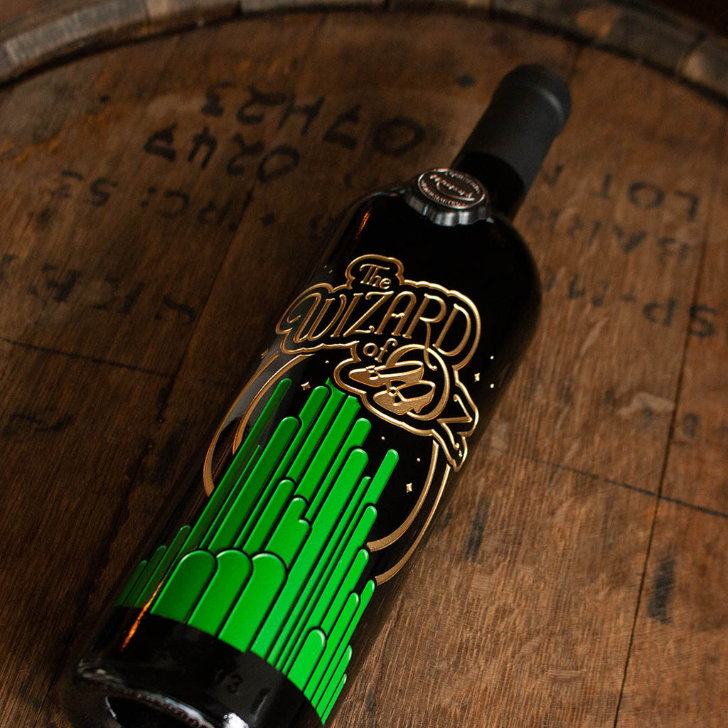 The Wizard of Oz Emerald City Etched Wine