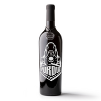 Purdue University Alternative Logo Etched Wine