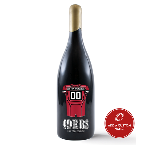 49ers Custom Jersey 1.5L Etched Wine